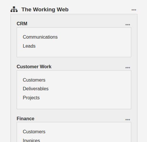 Workspaces screenshot